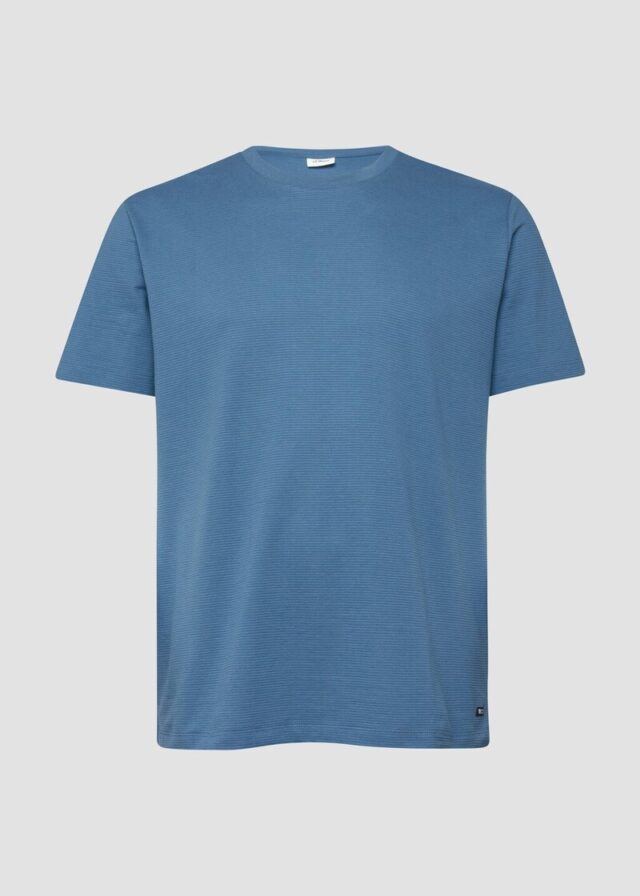 Strukturiertes T-Shirt aus Baumwollmix