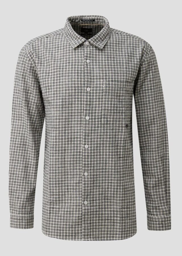 Regular Fit: Kariertes Flanellhemd