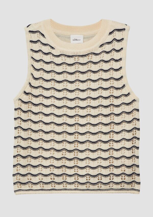 Ajour-Stricktop im Slim Fit