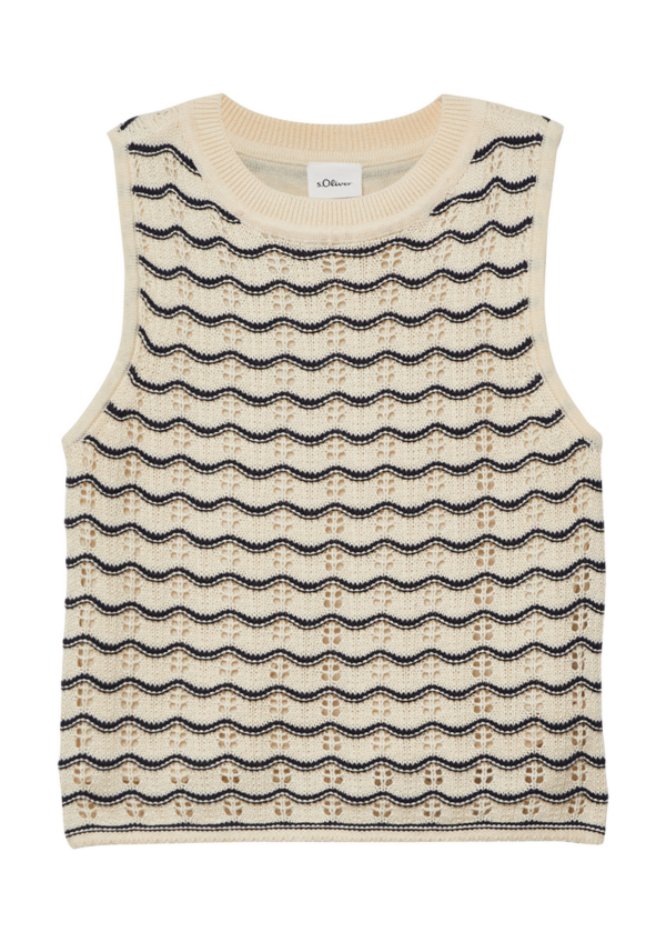 Ajour-Stricktop im Slim Fit