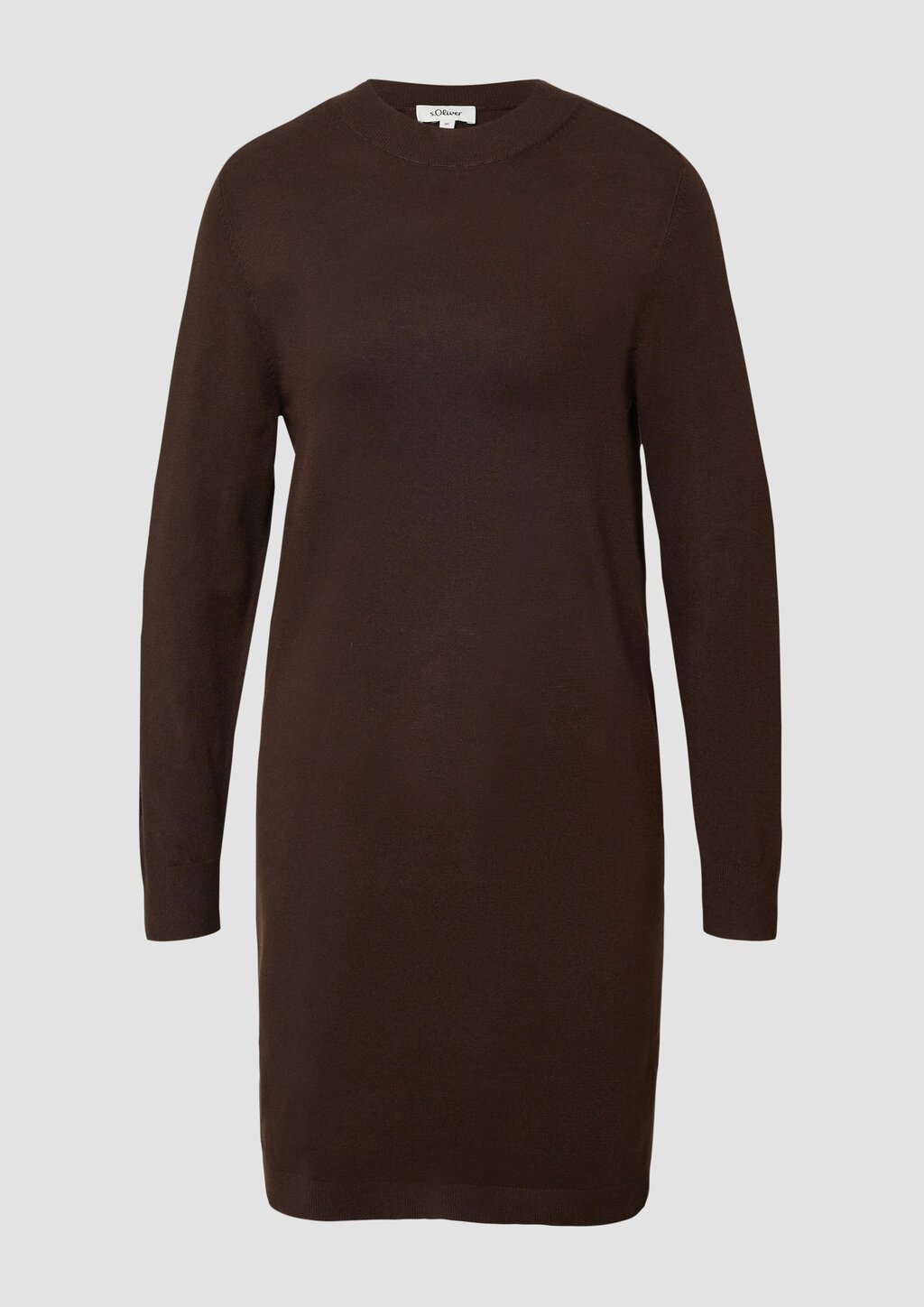 Feinstrickkleid mit Ripp-Detail am Arm