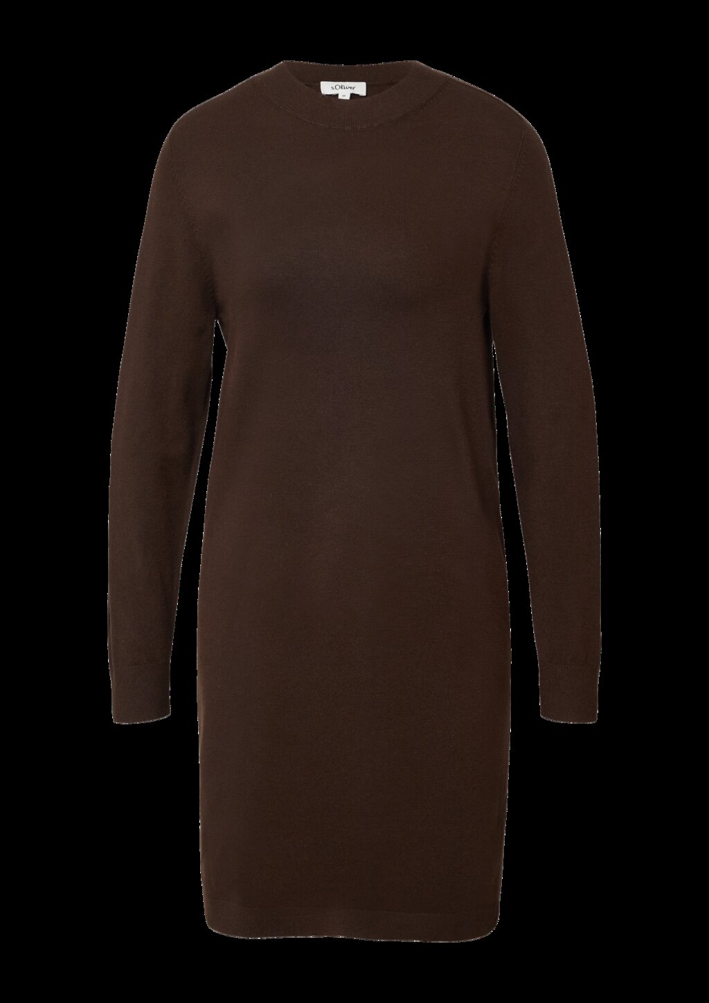 Feinstrickkleid mit Ripp-Detail am Arm