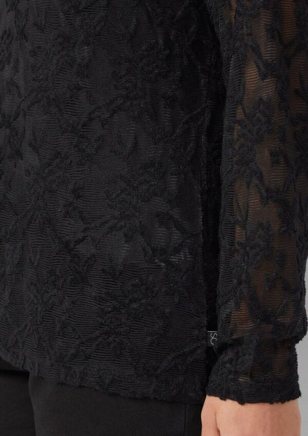 Langarmshirt aus weicher Spitze