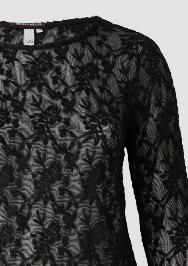 Langarmshirt aus weicher Spitze