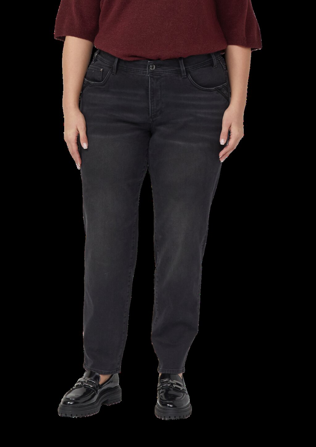 Jeans / Curvy Fit / Mid Rise / Slim Tapered Leg / cosy inside