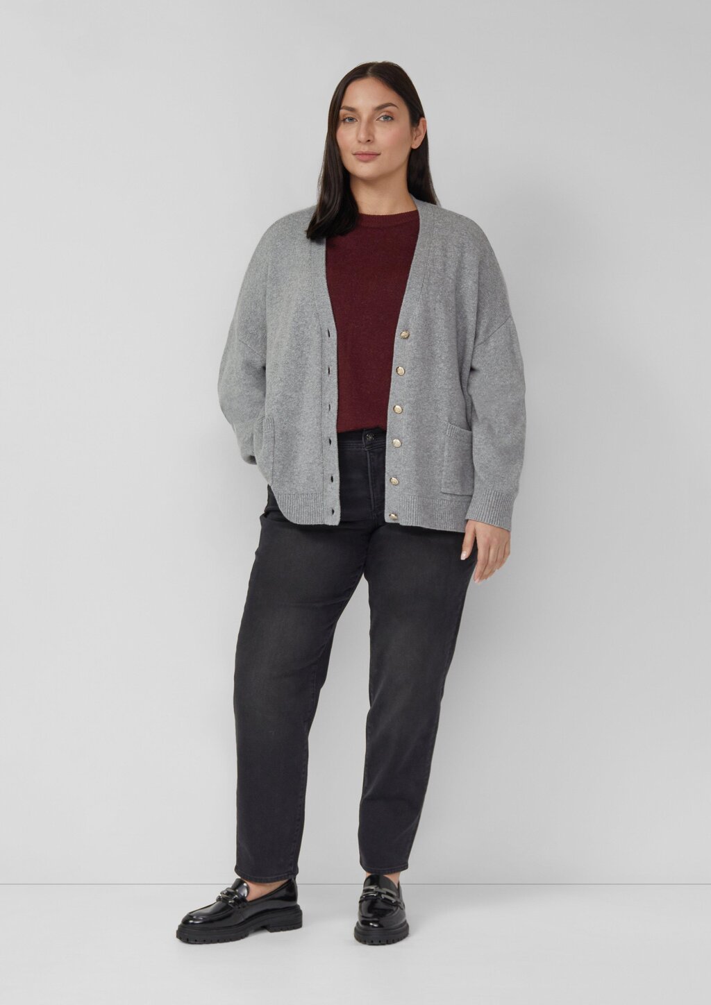 Jeans / Curvy Fit / Mid Rise / Slim Tapered Leg / cosy inside