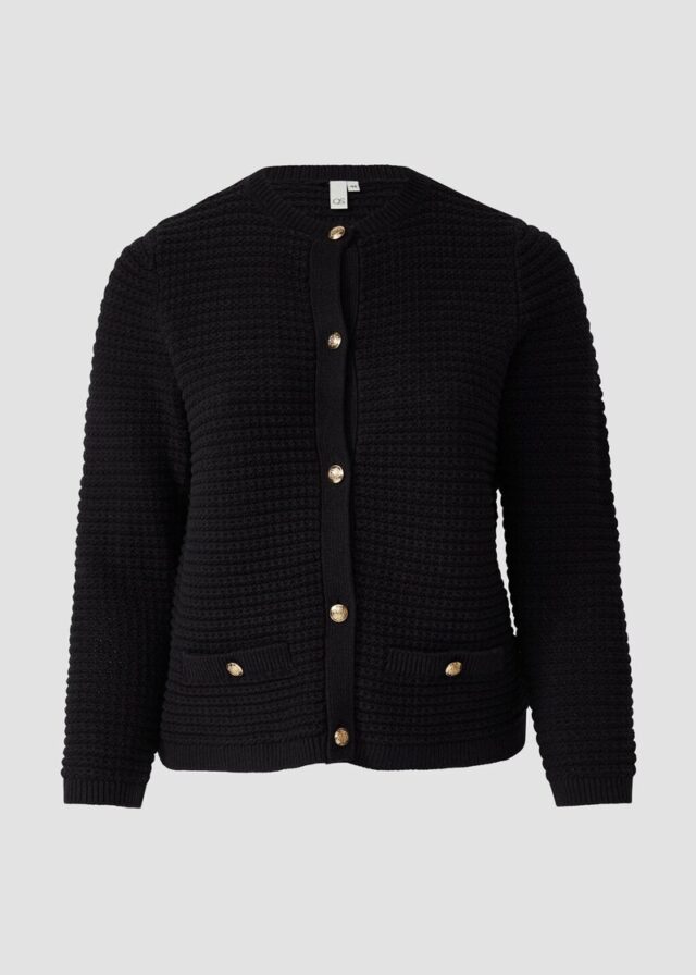 Cardigan mit Strukturmuster