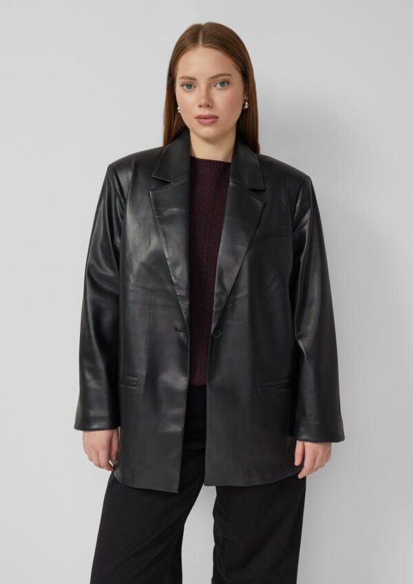 Blazer in Leder-Optik