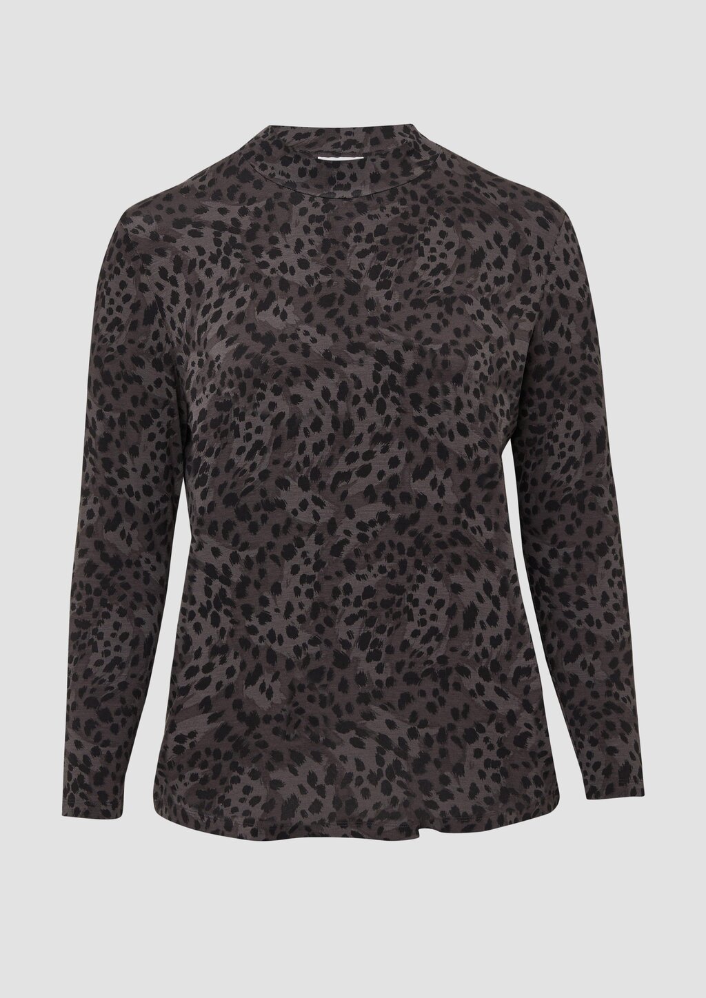 Fließendes Longsleeve mit Stehkragen