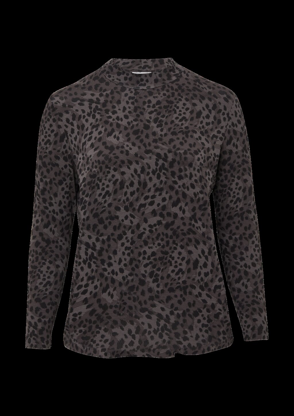 Fließendes Longsleeve mit Stehkragen