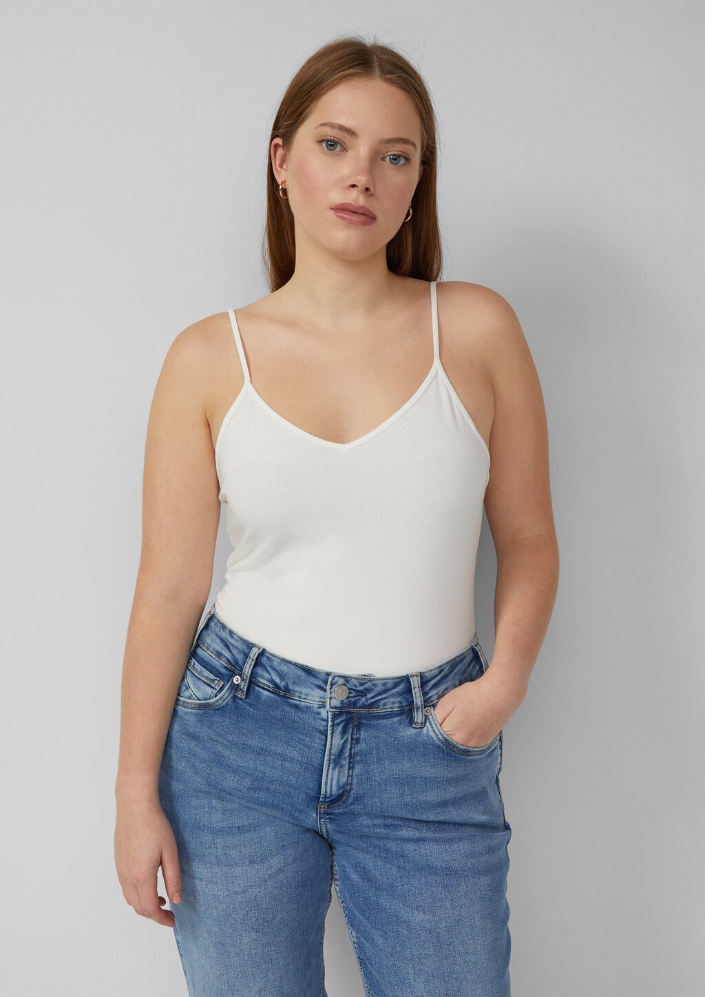 Elastisches Spaghettiträgertop