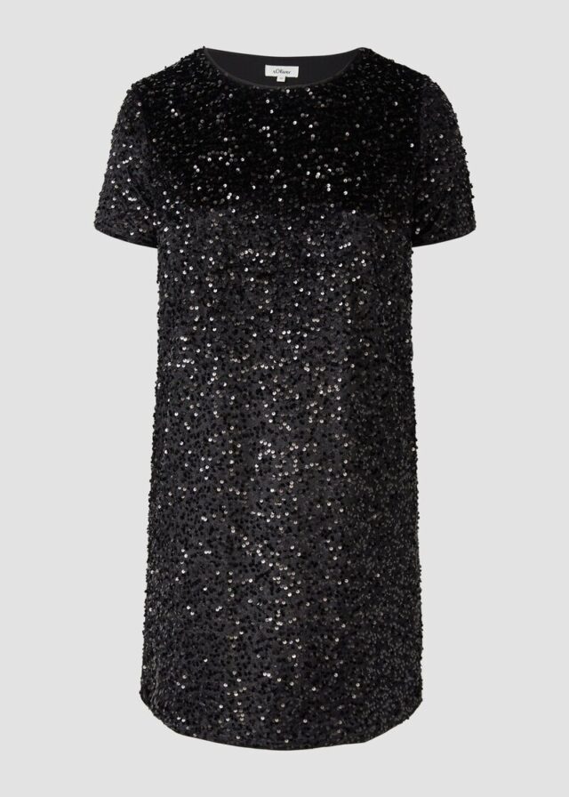 Samtkleid mit Pailletten