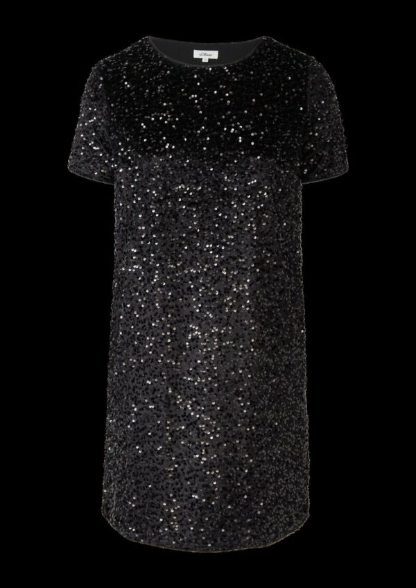 Samtkleid mit Pailletten