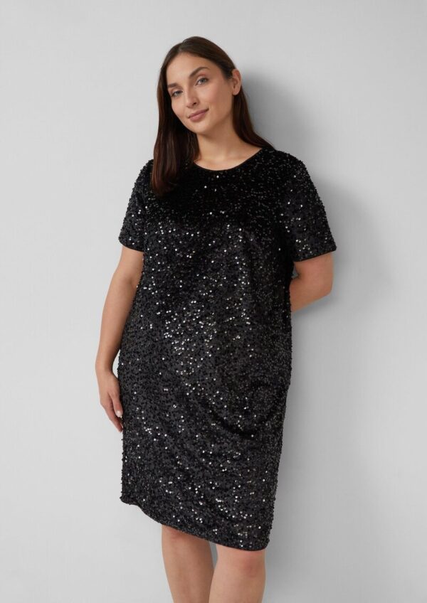 Samtkleid mit Pailletten