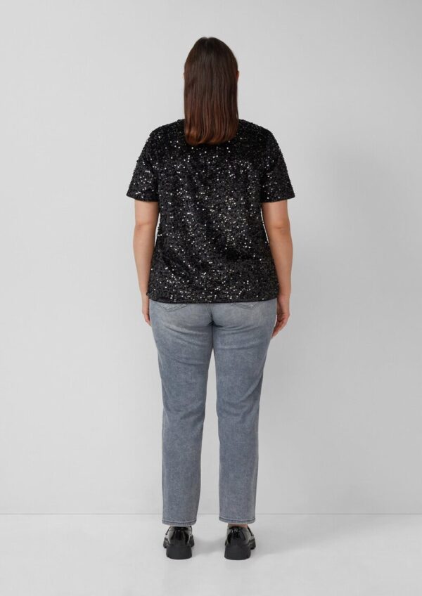 Samtshirt mit Pailletten