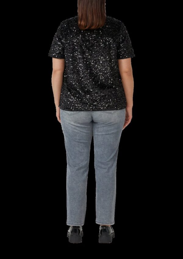 Samtshirt mit Pailletten