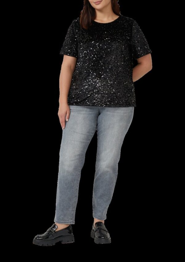 Samtshirt mit Pailletten