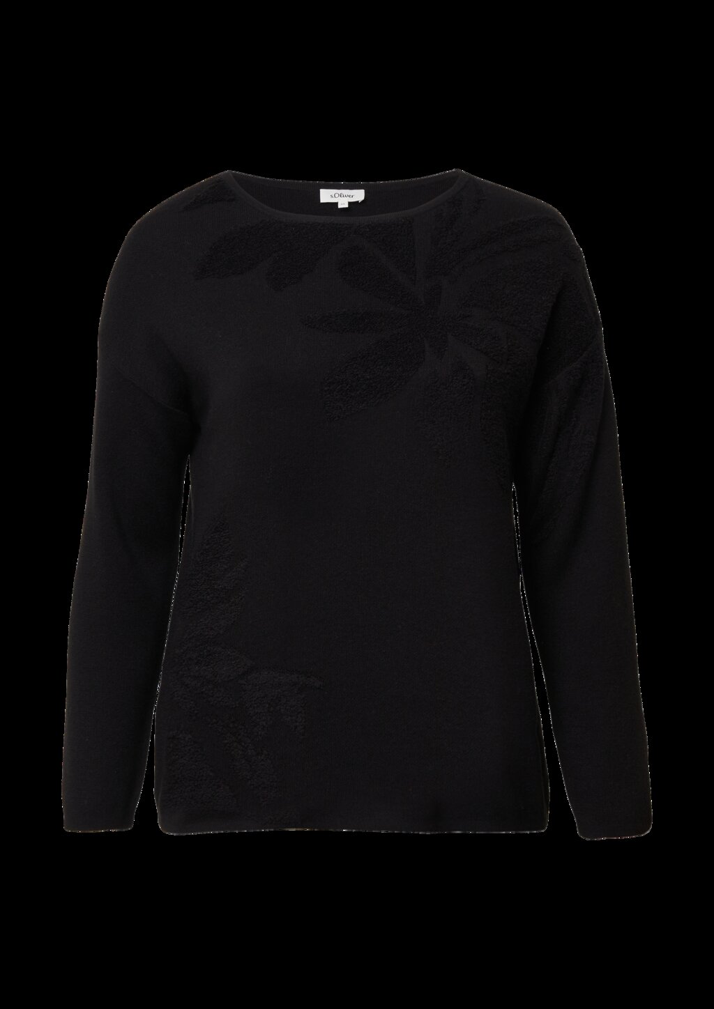 Pullover mit floralem Strickmuster