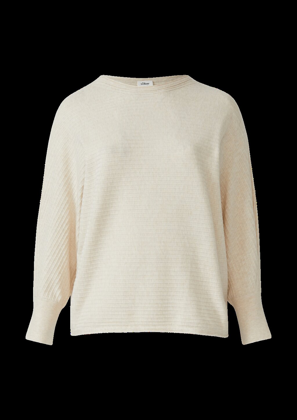 Pullover in Rippstruktur mit Fledermausärmeln