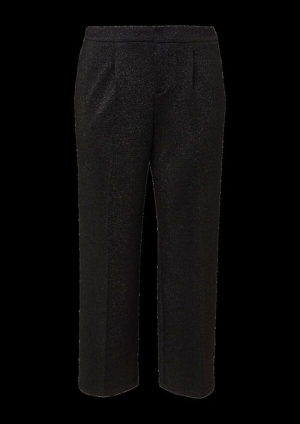 Bundfaltenhose mit Glitzergarn und elastischem Bund