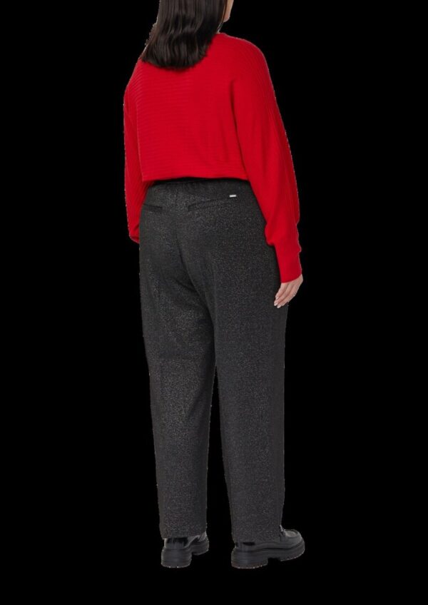 Bundfaltenhose mit Glitzergarn und elastischem Bund