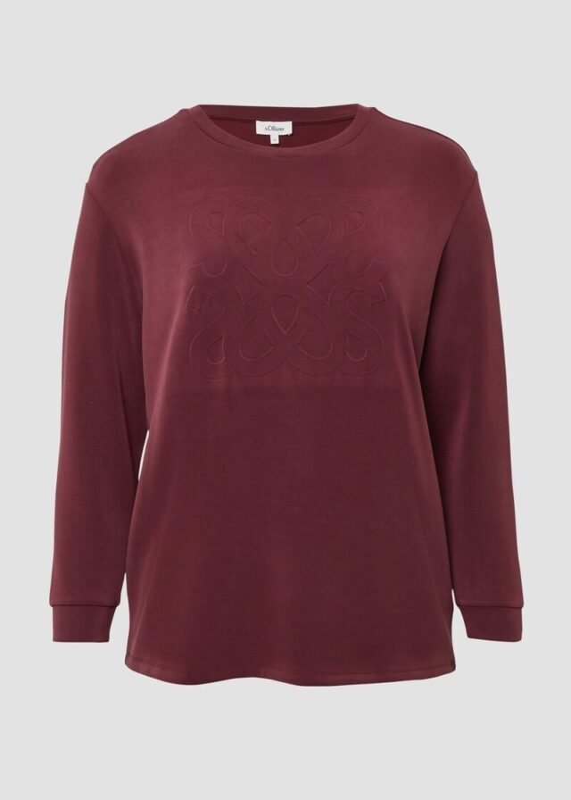 Scuba-Sweatshirt im Relaxed Fit mit Prägung