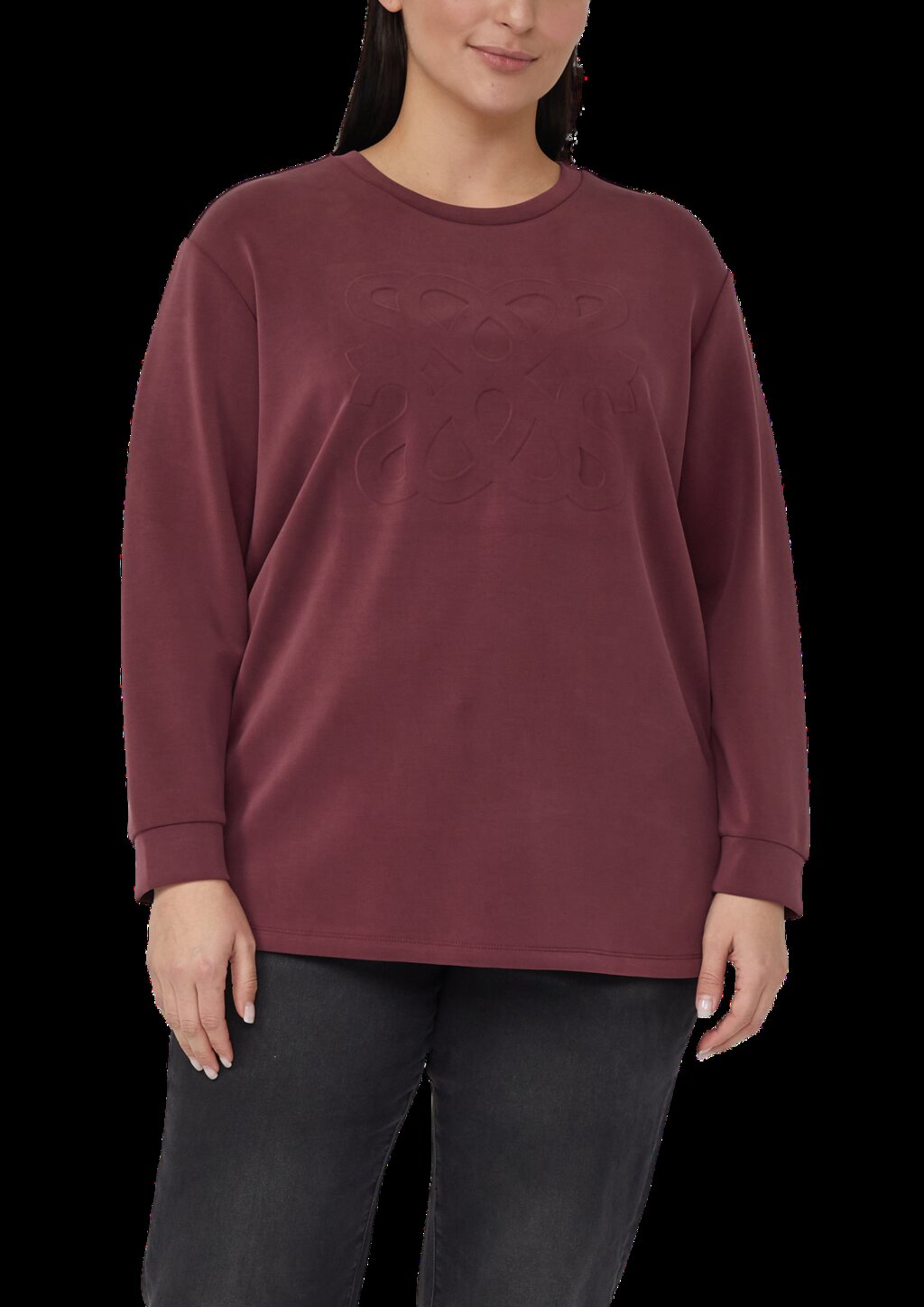 Scuba-Sweatshirt im Relaxed Fit mit Prägung