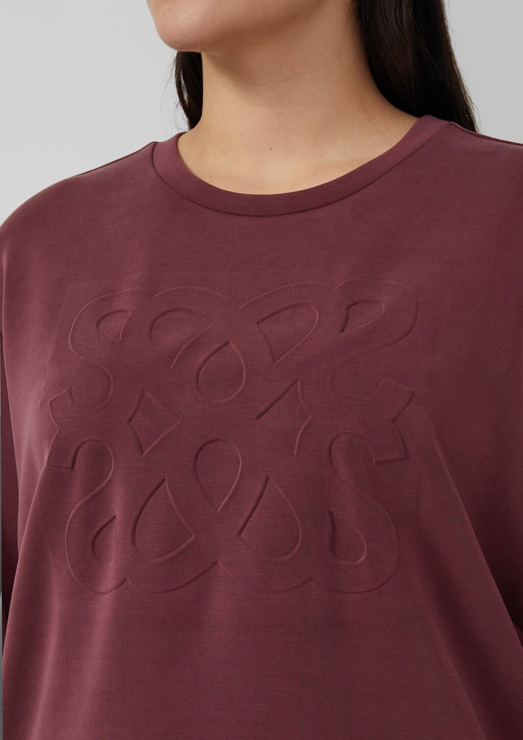 Scuba-Sweatshirt im Relaxed Fit mit Prägung