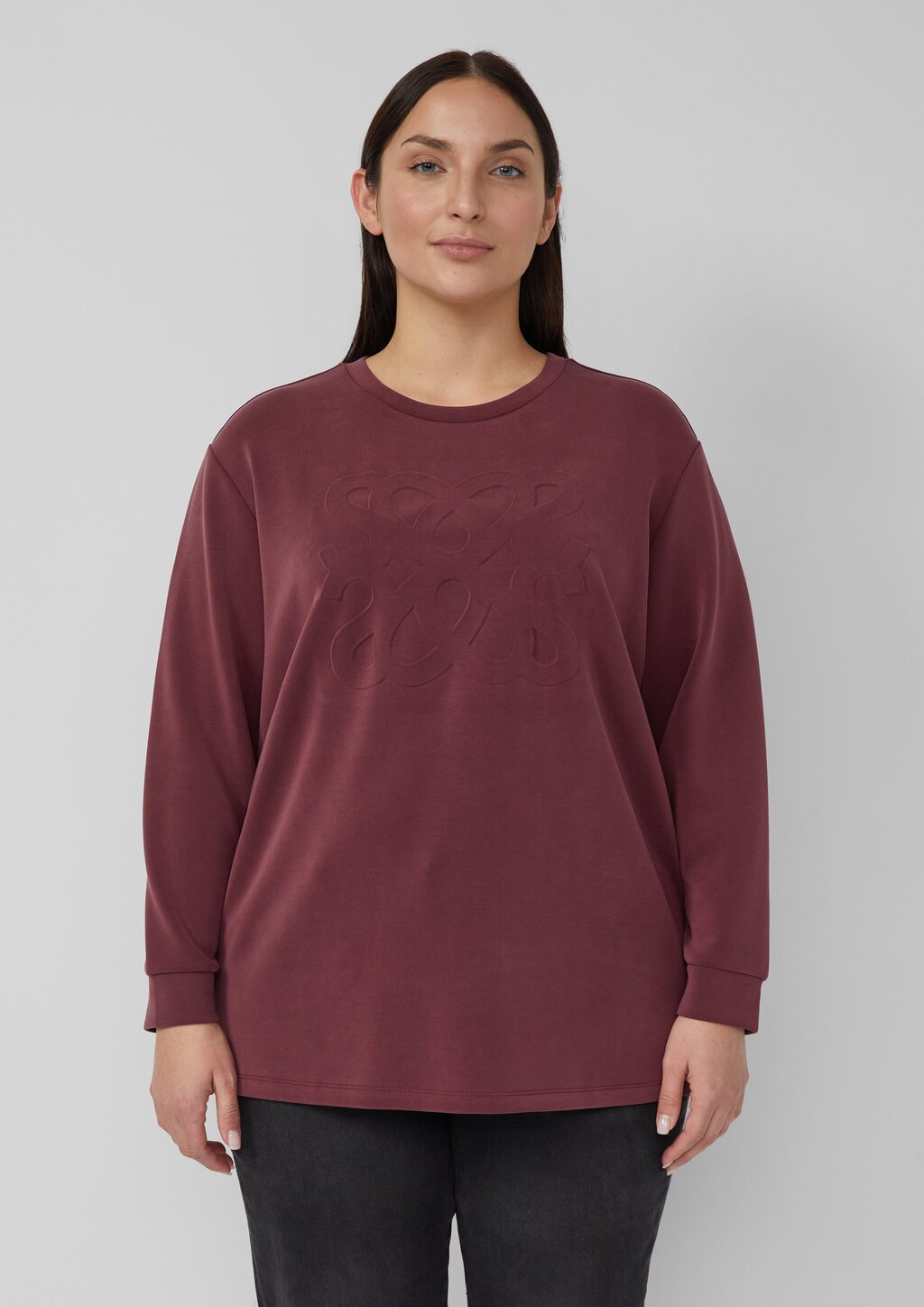 Scuba-Sweatshirt im Relaxed Fit mit Prägung