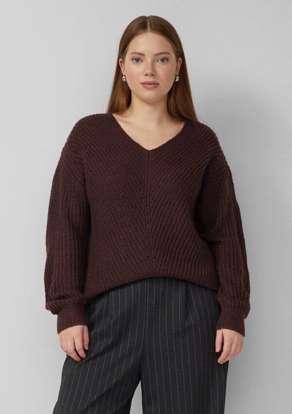 Strickpullover mit V-Ausschnitt