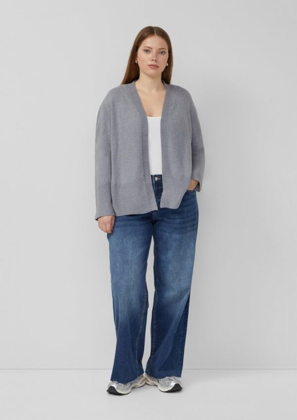 Feinstrick Cardigan mit breitem Bündchen