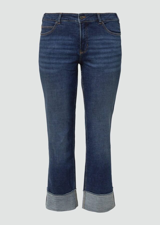 Jeans / Straight Fit / Mid Rise / Straight Leg / Aufschlag