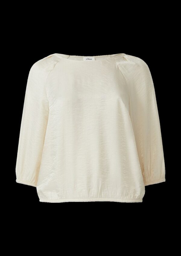 Glänzende Bluse im O-Shape