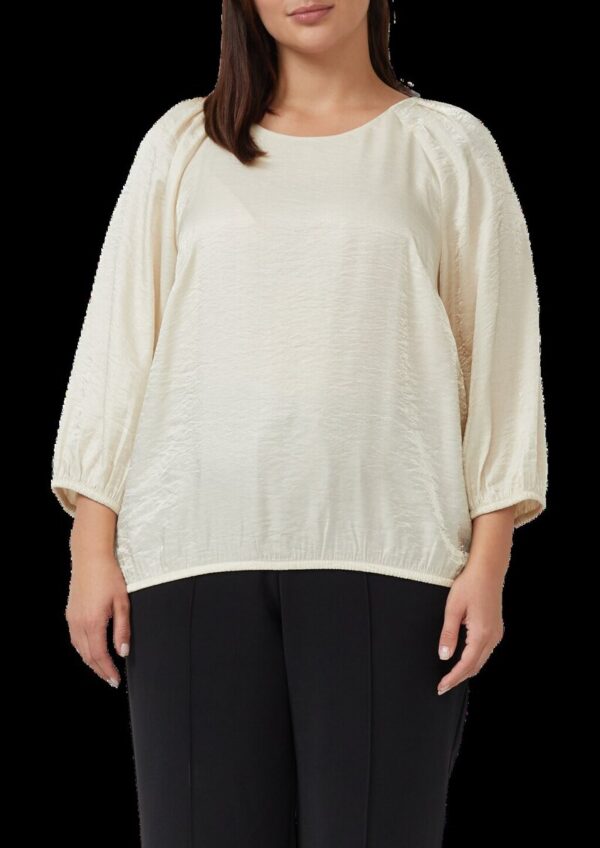 Glänzende Bluse im O-Shape