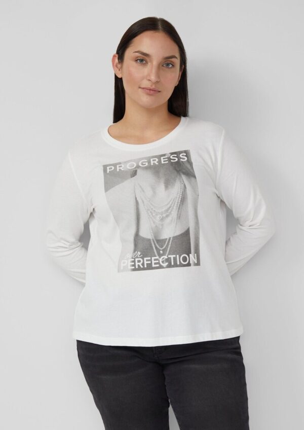 Weiches Langarmshirt mit Schmucksteinen