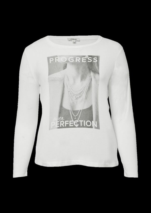 Weiches Langarmshirt mit Schmucksteinen