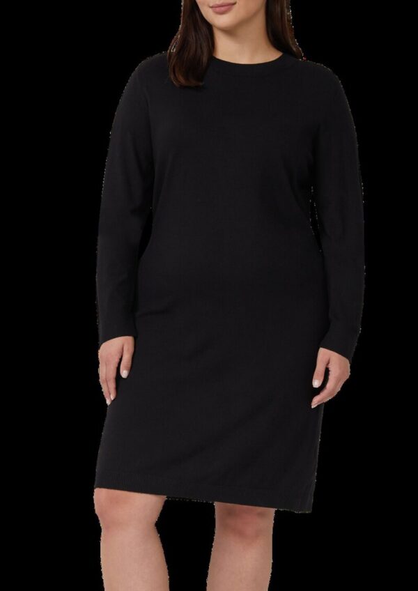 Feinstrickkleid mit Ripp-Detail am Arm