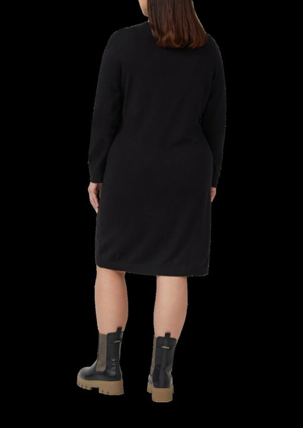 Feinstrickkleid mit Ripp-Detail am Arm