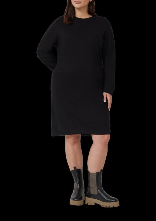 Feinstrickkleid mit Ripp-Detail am Arm