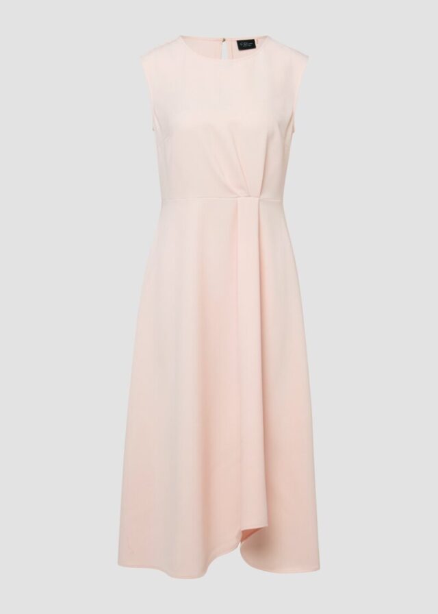 Ärmelloses Chiffon-Midikleid mit Rückenschlitz