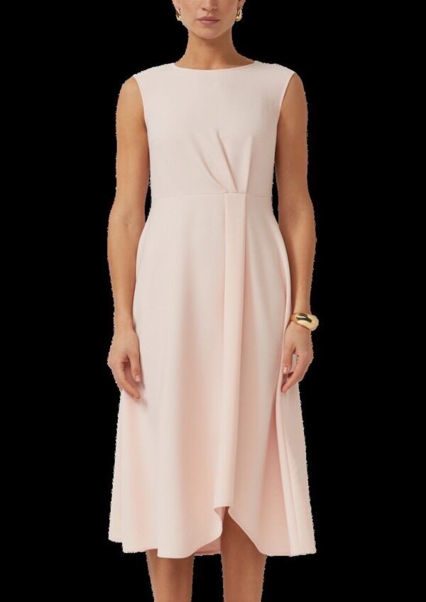 Ärmelloses Chiffon-Midikleid mit Rückenschlitz