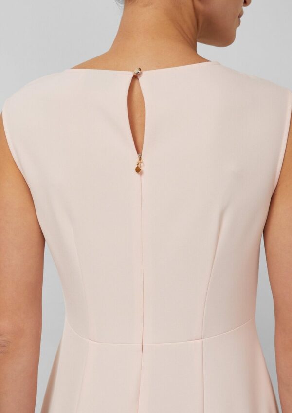 Ärmelloses Chiffon-Midikleid mit Rückenschlitz