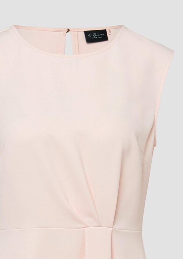 Ärmelloses Chiffon-Midikleid mit Rückenschlitz