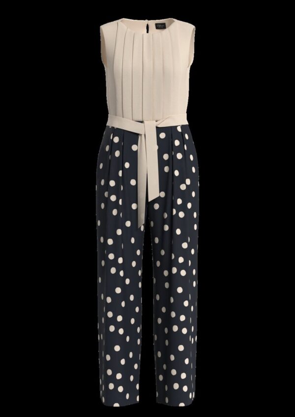 Ärmelloser Jumpsuit aus Chiffon