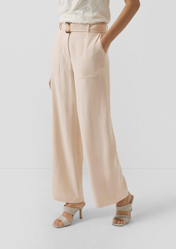 Wide-Leg-Hose mit Elastikeinsatz