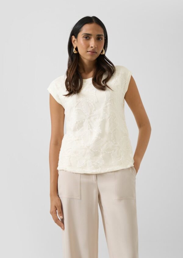 Ärmelloses Jersey-T-Shirt mit Rundhalsausschnitt im Regular Fit