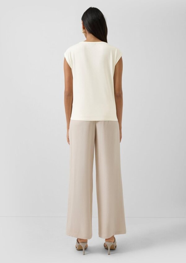 Ärmelloses Jersey-T-Shirt mit Rundhalsausschnitt im Regular Fit