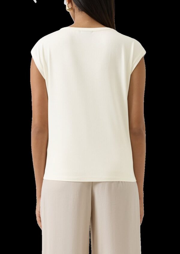 Ärmelloses Jersey-T-Shirt mit Rundhalsausschnitt im Regular Fit