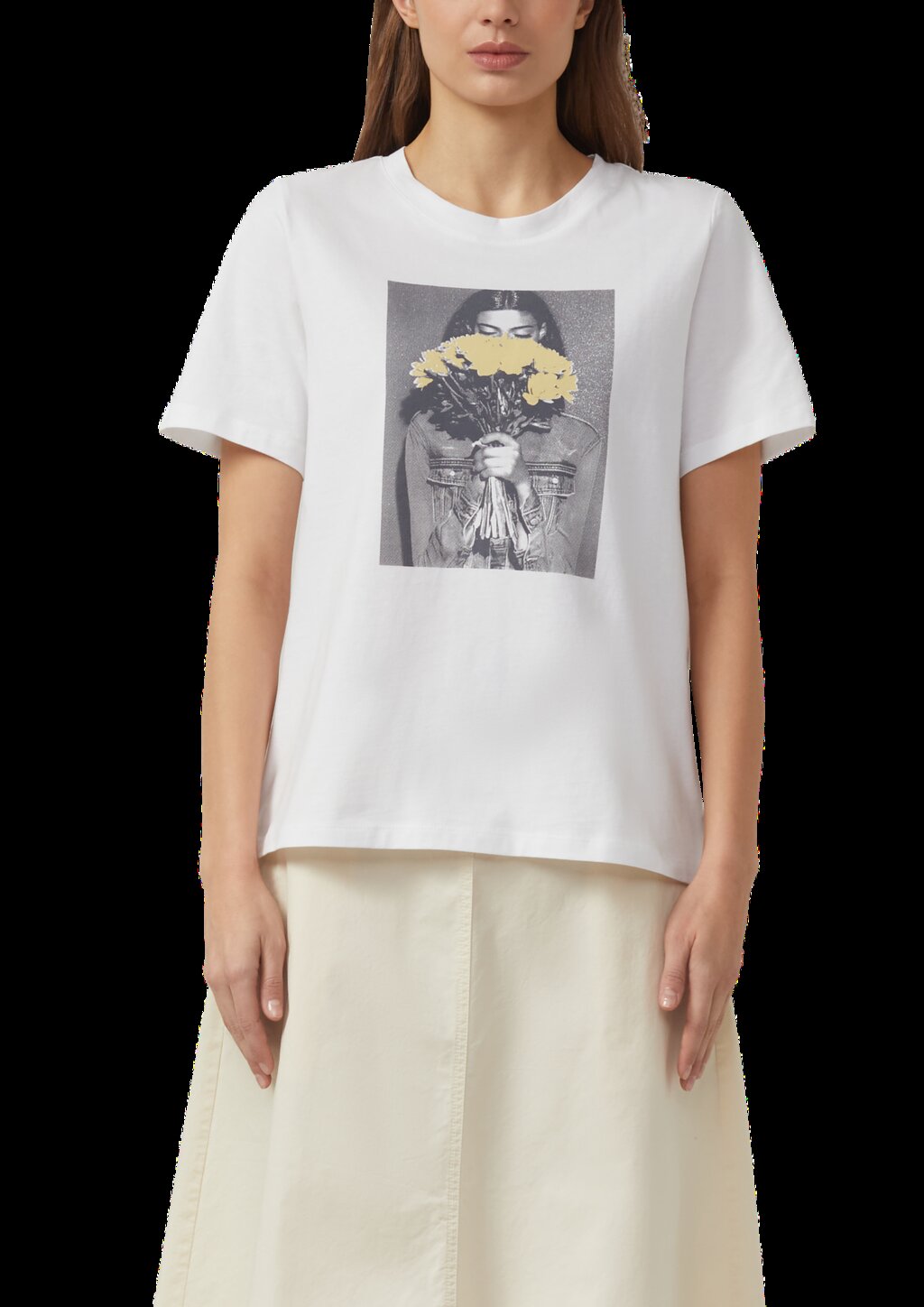 Baumwoll-T-Shirt mit Frontprint