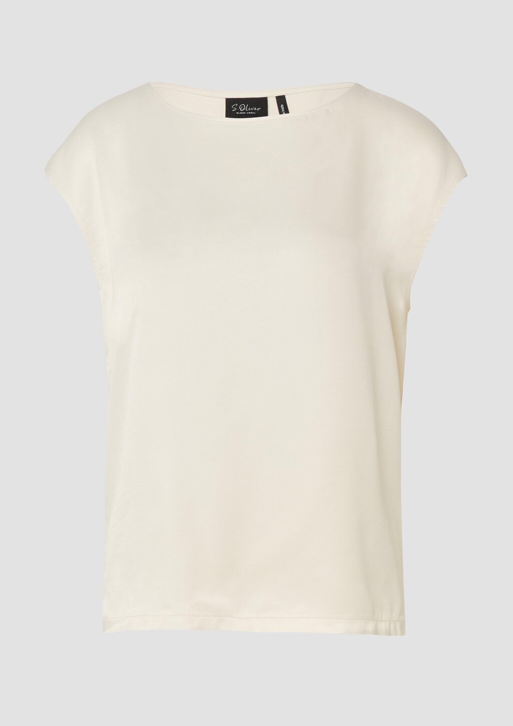 Ärmelloses Viskose-Shirt im Fabricmix